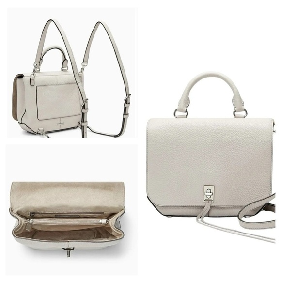 Rebecca Minkoff 'Darren' medium convertible leather backpack Grey - Picture 3 of 16